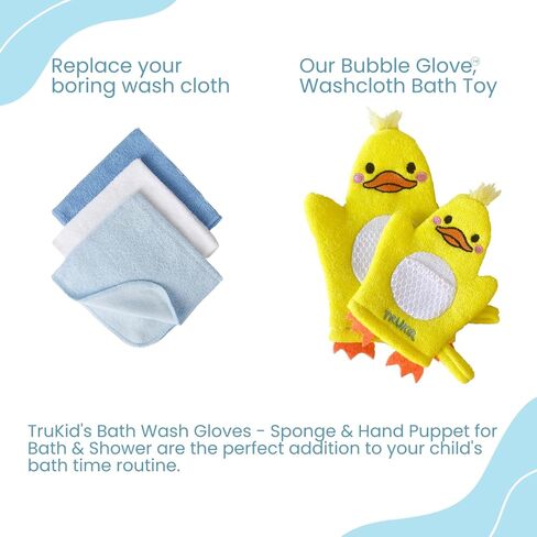 TruKid Eucalyptus Bubble Podz & BubbleGlove Set – Bubble Bath Pods and 2 Wash Gloves for Sensitive Skin in Kuwait