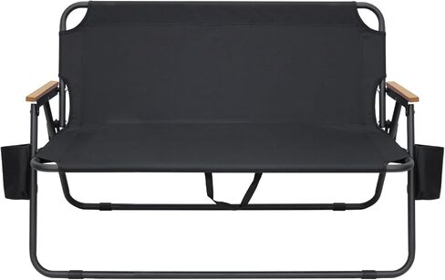 BDL كرسي تخييم مزدوج كبير الحجم Loveseat شديد التحمل لشخصين كرسي تخييم قابل للطي في الحديقة مع مساند للذراعين للسفر في الهواء الطلق وفناء الشاطئ in Kuwait