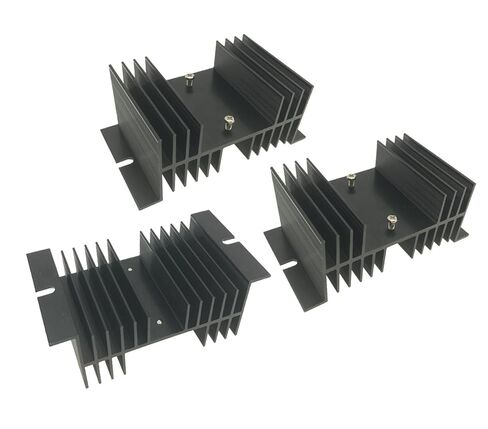 Saim Aluminum Heatsink Heat Dissipation Sink for Solid State Relay SSR Black 3 Pcs in Saudi Arabia