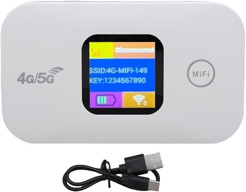 VBESTLIFE Mobile WiFi Hotspot, 4G 5G LTE Unlocked WiFi Hotspot Device, 300Mbps Portable Travel Router with SIM Card Slot in Kuwait