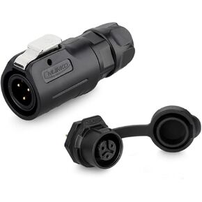 1 قطعة M12 IP68 مقاوم للماء في الهواء الطلق البلاستيك قوة دفع سحب سهلة القفل السريع موصل كهربائي للسيارات مع غطاء غبار (قابس 3pin) in Kuwait