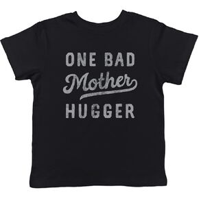 تي شيرت للأطفال الصغار One Bad Mother Hugger تي شيرت مضحك ساخر عناق نكتة نص جرافيك تي شيرت للأطفال الصغار in Kuwait