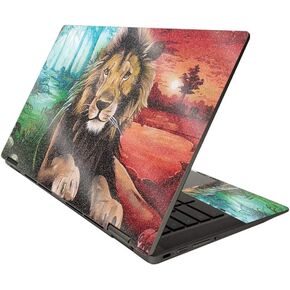 غلاف لامع لامع من MightySkins لجهاز HP Chromebook x360 مقاس 14 بوصة (2020) - أسد مقسم | لمسة نهائية لامعة واقية ومتينة شديدة اللمعان | سهلة التطبيق والإزالة وتغيير الأنماط | صنع في الولايات المتحدة الأمريكية in Kuwait