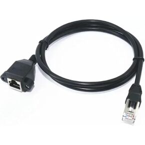 8P8C FTP STP UTP RJ45 ذكر إلى أنثى 100M/1000M سرعة Cat5 Cat6e برغي لوحة جبل إيثرنت LAN شبكة تمديد كابل (30 سم) in Saudi Arabia