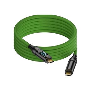 USpB3.2 20Gbps USpB C إلى Type C Thunderbolt 3 LED كابل العرض 100 واط 5A USpB-C الحبل ل LPhonie 15 Pro MaicBook Pro Sangsiung Xlaoml 2M in Kuwait