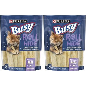 Purina مشغول لعبة Rawhide الصغيرة/المتوسطة عظام الكلاب ، Rollhide - (حزمة 12) 3 م ك. الحقائب in Kuwait