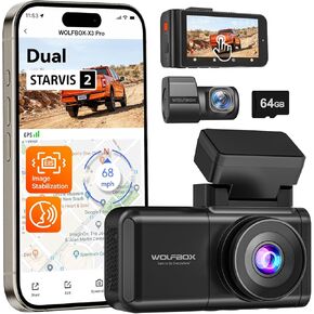 WOLFBOX X3 PRO Dash Cam Front and Rear,Dual STARVIS 2 IMX675,EIS Anti-Shake in Saudi Arabia