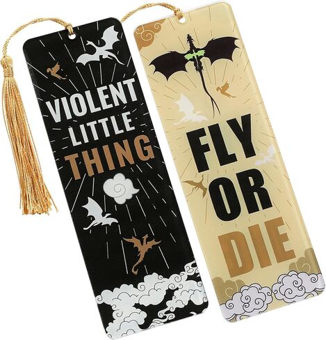 مرجعية للجناح الرابع - مرجعية تنين للنساء - Cool Dragon Acrylic Book Mark Markers للطلاب المعلمين Boys Girls - مجموعة هدايا عيد ميلاد عيد الميلاد لمحبي الكتب (4pcs) in Kuwait