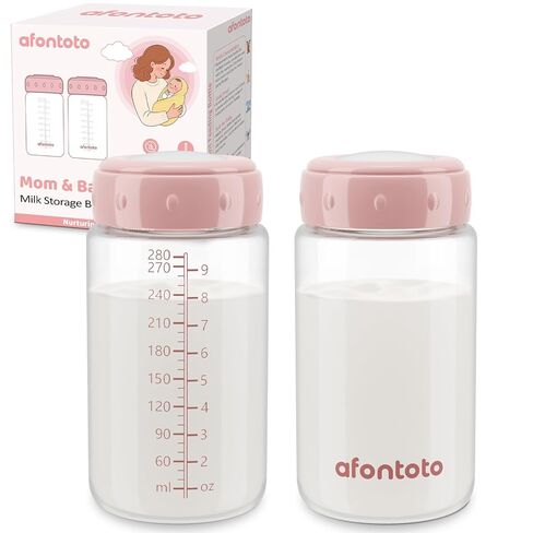 6PCS Breastmilk Storage Bottle Compatible with Spectra S1/S2/SG/9Plus /Motif Luna Flange, Spectra Collection Bottles for Fridge, Wide-Neck Baby Bottle Storage Fit Momcozy Breast Milk Cooler 22oz, Pink in Saudi Arabia