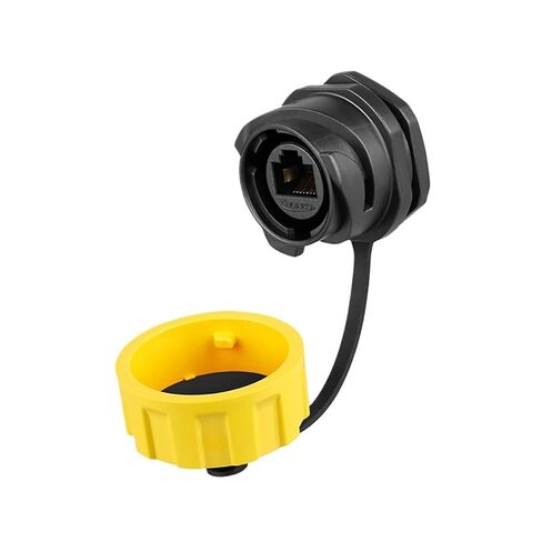 1 قطعة YM24 PBT البلاستيك مقاوم للماء كابل RJ45 موصل إشارة Cat3 CAT6 لوحة جبل المقبس واجهة إيثرنت الشبكة (مقبس شفة (CAT6)) in Kuwait