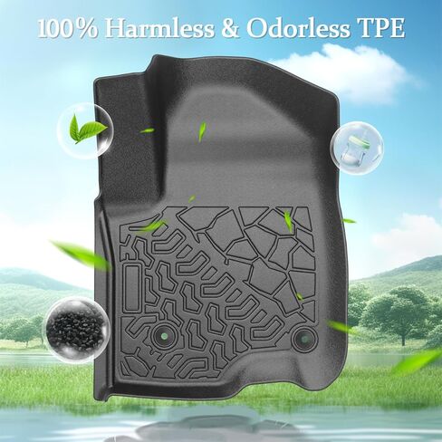 Car Floor Mats for Chevrolet Silverado 1500 Extended Cab 1999-2006 TPE Material All Weather Protection Custom Fit Durable and Safety Pickup Truck Liners in Kuwait