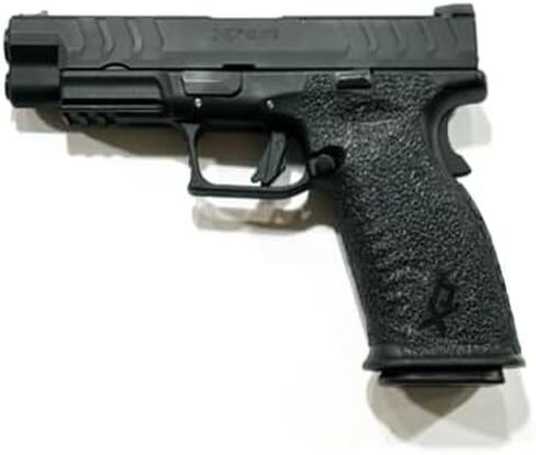 شريط قبضة مسدس Handleitgrips متوافق مع Springfield XDM Elite بالحجم الكامل 10 مم / 45 ACP - شريط قبضة مسدس مطاطي أسود، سهل التركيب، ملحقات البندقية، مملوكة للمحاربين القدامى، صنع في الولايات المتحدة الأمريكية in Kuwait