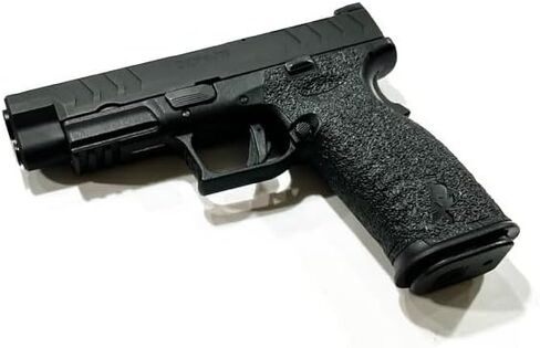 شريط قبضة مسدس Handleitgrips متوافق مع Springfield XDM Elite بالحجم الكامل 10 مم / 45 ACP - شريط قبضة مسدس مطاطي أسود، سهل التركيب، ملحقات البندقية، مملوكة للمحاربين القدامى، صنع في الولايات المتحدة الأمريكية in Kuwait