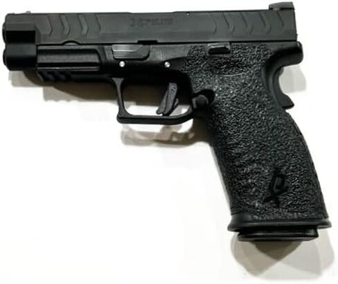 شريط قبضة مسدس Handleitgrips متوافق مع Springfield XDM Elite بالحجم الكامل 10 مم / 45 ACP - شريط قبضة مسدس مطاطي أسود، سهل التركيب، ملحقات البندقية، مملوكة للمحاربين القدامى، صنع في الولايات المتحدة الأمريكية in Kuwait