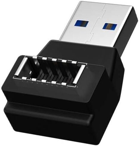 رأس اللوحة الأمامية USB 5 جيجابت في الثانية، 90 درجة USB 3.0 ذكر إلى محول أنثى E لمحول اللوحة الأم الداخلي 1 حزمة in Kuwait