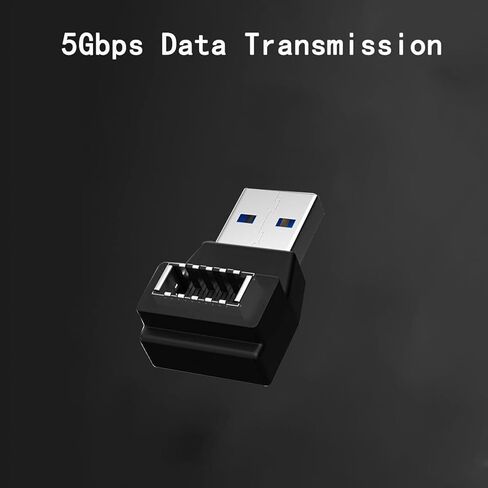 رأس اللوحة الأمامية USB 5 جيجابت في الثانية، 90 درجة USB 3.0 ذكر إلى محول أنثى E لمحول اللوحة الأم الداخلي 1 حزمة in Kuwait