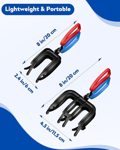 Pawfly 2 Pcs Fish Grippers, Non-Slip 2 or 3 Claw Fishing Pliers, Metal & ABS Plastic, Multifunctional Fish Control Clamps in Saudi Arabia