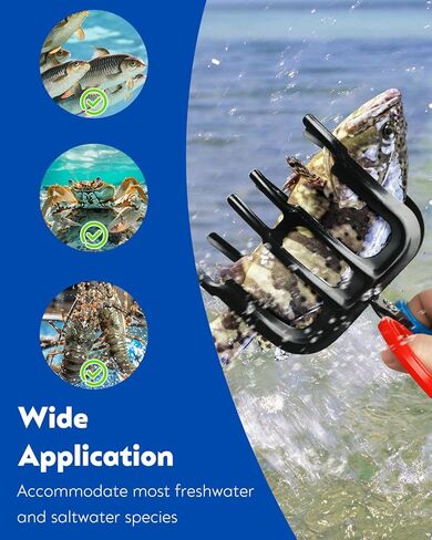 Pawfly 2 Pcs Fish Grippers, Non-Slip 2 or 3 Claw Fishing Pliers, Metal & ABS Plastic, Multifunctional Fish Control Clamps in Saudi Arabia