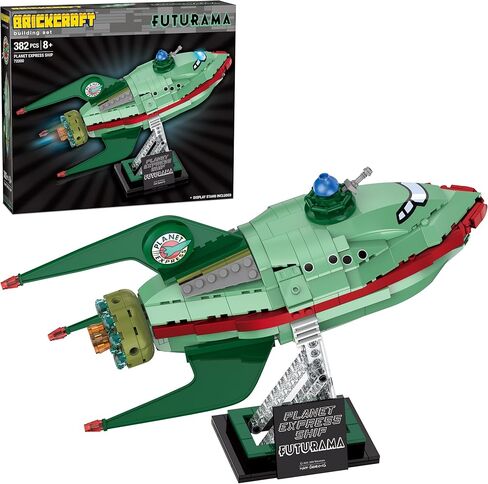 Brickcraft Futurama Bender Brick Building Kit | 396-Piece Posable Robot Figure with Gold Chain & Drinks | Sci-Fi Collectible Display Model, Holiday for Adults, Teens & Animated TV Fans in Saudi Arabia