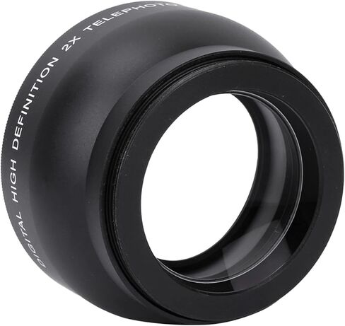 عدسة مقربة مقاس 52 مم 2X، محول Telephoto احترافي عالي الدقة، هيكل من سبائك الألومنيوم، مقاومة للخدش، لكاميرا مثبتة مقاس 52 مم in Kuwait