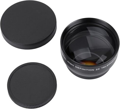 عدسة مقربة مقاس 52 مم 2X، محول Telephoto احترافي عالي الدقة، هيكل من سبائك الألومنيوم، مقاومة للخدش، لكاميرا مثبتة مقاس 52 مم in Kuwait