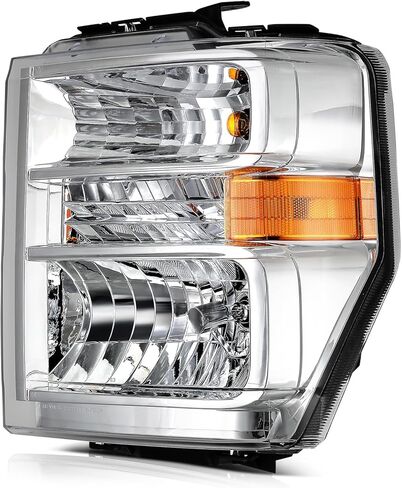 ECCPP Headlight Assembly For Ford E-150 E-250 2008-2014,For Ford E-350 Super Duty E-450 Super Duty F650 F750 2008-2019 2021 Driver and Passenger Side (Chrome Housing Clear Lens) in Saudi Arabia