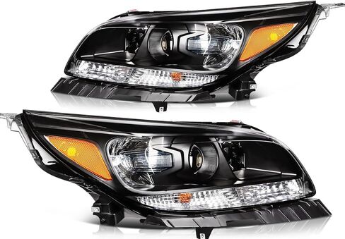 ECCPP Headlight Assembly For Ford E-150 E-250 2008-2014,For Ford E-350 Super Duty E-450 Super Duty F650 F750 2008-2019 2021 Driver and Passenger Side (Chrome Housing Clear Lens) in Saudi Arabia