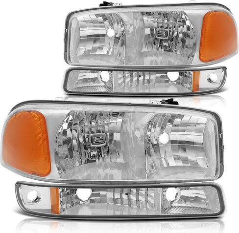 ECCPP Headlight Assembly For Ford E-150 E-250 2008-2014,For Ford E-350 Super Duty E-450 Super Duty F650 F750 2008-2019 2021 Driver and Passenger Side (Chrome Housing Clear Lens) in Saudi Arabia