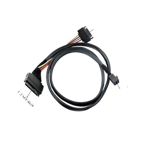 MI NI S*A*S SFF-8643 to SFF-8639 U.2 Connector Adapter Data Cable with 15Pin Power 0.8M for U2 NVME SSD in Saudi Arabia