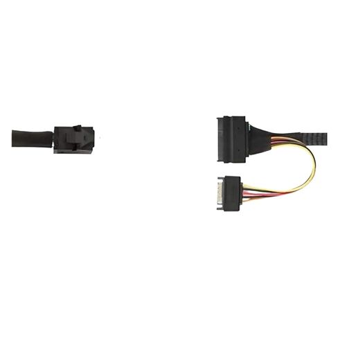 MI NI S*A*S SFF-8643 to SFF-8639 U.2 Connector Adapter Data Cable with 15Pin Power 0.8M for U2 NVME SSD in Saudi Arabia