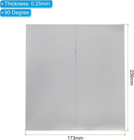 12" Polarized Film Sheets, 2 Pack Adhesive Polarizer Linear Polarizing Filter for Screen, Photography, Lighting, 256mmx173mm, 90 Degree in Saudi Arabia