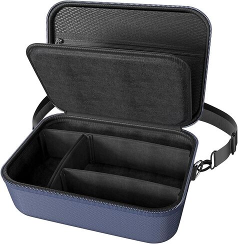 حافظة كاميرا ProCase صلبة لكاميرات Canon Rebel T7/EOS R100/R50/DSLR/SLR/Nikon/Sony/عديمة المرآة، حقيبة سفر مبطنة ناعمة للكاميرا الرقمية مع حزام كتف واحد و3 فواصل قابلة للتعديل - كحلي in Kuwait