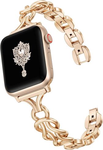 TOYOUTHS Celtic Bracelet Compatible with Apple Watch Bands 38/40/41/42/44/45/46/49mm Women, Dressy Chain Stainless Steel Metal Jewelry Link Strap for iWatch Series 11 10 9 8 7 6 5 4 SE/Ultra 3 2 1 in Saudi Arabia
