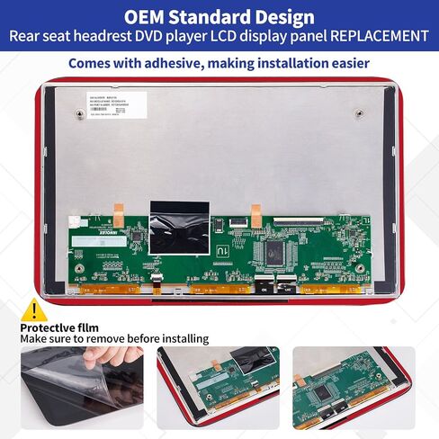 شاشة LCD مقاس 12.6 بوصة بديلة لمحول رقمي لشاشة DVD للمقعد الخلفي لتلفزيون كاديلاك إسكاليد 2021-2024، شاشة تعمل باللمس لشاشة GMC Yukon XL Chevy Suburban Tahoe 2021-2023 84824745 86786028 in Kuwait
