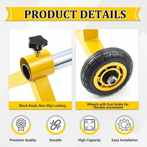 Lounsweer Wire Spool Rack Portable Cable Caddy with Wheels for Efficient Cable Management, Steel Fully Welded Wire Rack Dispenser for up to 28" Diameter Spools, Orange in Saudi Arabia