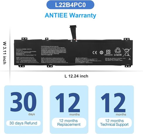 استبدال بطارية الكمبيوتر المحمول L22C4PC0 لجهاز Lenovo Legion Pro 5 16ARX8 16IRX8 16IRX9 Legion Pro 7 16IRX8 16IRX8H 16ARX8H 16IRX9H ThinkBook 16p G4 IRH Series L22B4PC0 L22D4PC0 L22X4PC0 L22M4PC0 15.44V 80 واط ساعة in Saudi Arabia