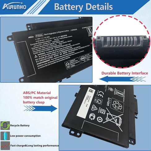 PV03XL PP03XL 43.3Wh استبدال البطارية لـ HP Pavilion x360 15-EH 15-EH0000 13-BB 13-BB0000 14-DW000 14M-DW14-DK0000 14-DV Series PV03XL PP03XL L83388-421 L83388-AC1 11.55 فولت in Kuwait