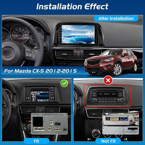 [4+64G] راديو سيارة NHOPEEW لسيارة Mazda CX-5 CX 5 2012-2015 مع Carplay اللاسلكي وAndroid Auto - شاشة لمس HD 9 بوصة ستيريو Android للسيارة - EQ Audio/WiFi/GPS/SWC/Bluetooth + كاميرا احتياطية AHD in Kuwait
