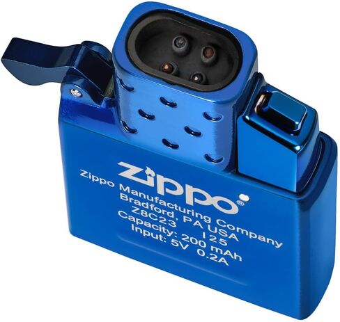 ولاعة Zippo عالية التلميع باللون الأزرق بقوس مزدوج قابلة لإعادة الشحن - للاستخدام اليومي، في الهواء الطلق، ولاعات قابلة للطي للتخييم in Kuwait