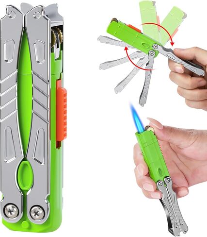 Cool Torch Lighter, Butane Refillable Fancy Lighter - Windproof Jet Flame Lighters, Foldable&Adjustable EDC Lighter for Candle BBQ, Creative Novelty Lighters Gift for Men Women in Saudi Arabia