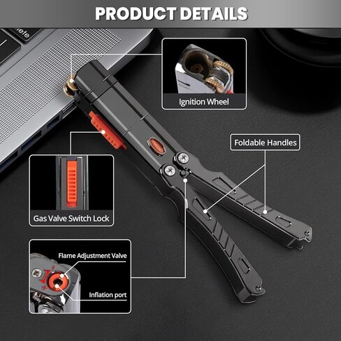 Cool Torch Lighter, Butane Refillable Fancy Lighter - Windproof Jet Flame Lighters, Foldable&Adjustable EDC Lighter for Candle BBQ, Creative Novelty Lighters Gift for Men Women in Saudi Arabia