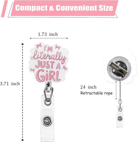 Cute Pink Bow Badge Reel - Badge Reels Retractable ID Holder with Alligator Clip Accessories for Medical Assistant,Nurse,Nursing Student and Teacher in Saudi Arabia