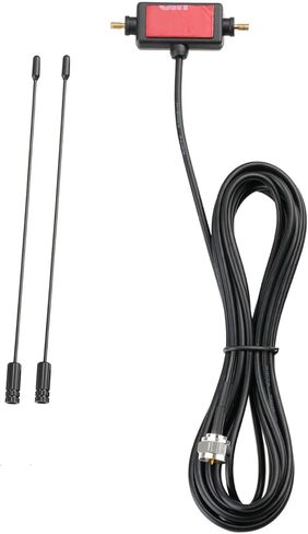 Superbat FM Radio Antenna 75 Ohm Adhesive Mounting Indoor FM Dipole Antenna for Stereo Receiver Indoor Pioneer Onkyo Yamaha Marantz Bose Wave Music System AV Audio Video Home Theater Receiver in Kuwait