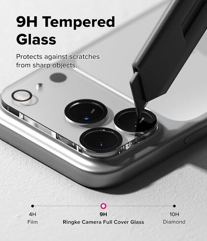 Ringke Camera Glass Pro for iPhone 17 Pro Max Camera Lens Protector [Super Easy to Install] Case Friendly Shatterproof Premium 9H Hardness Tempered Glass - 2 Pack in Saudi Arabia