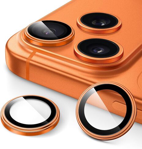 JETech Camera Lens Protector for iPhone 17 Pro 6.3-Inch and iPhone 17 Pro Max 6.9-Inch, 1:1 Invisible Fit, 9H Tempered Glass Metal Individual Ring Cover, HD Clear, 1 Set (Black) in Saudi Arabia