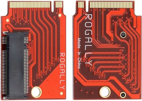 for Rog Ally Handheld Modified 2280 Exchange 2230 SSD Hard Drive Expansion High Capacity Adapter,M.2 NVME PCIE 4.0 Gold Finger Adapter Upgrade Converter Expansion Card 90 Degree Red in Saudi Arabia