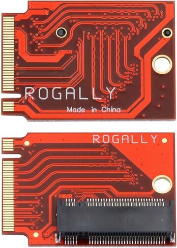 for Rog Ally Handheld Modified 2280 Exchange 2230 SSD Hard Drive Expansion High Capacity Adapter,M.2 NVME PCIE 4.0 Gold Finger Adapter Upgrade Converter Expansion Card 90 Degree Red in Saudi Arabia