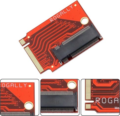 for Rog Ally Handheld Modified 2280 Exchange 2230 SSD Hard Drive Expansion High Capacity Adapter,M.2 NVME PCIE 4.0 Gold Finger Adapter Upgrade Converter Expansion Card 90 Degree Red in Saudi Arabia