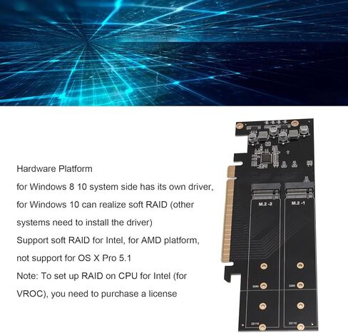محول Quad NVMe PCIe، 4 منافذ عالية السرعة M.2 NVMe إلى بطاقة PCIe 4.0 X16، 4 × 32 جيجابت في الثانية M Key SSD بطاقة RAID ناعمة (لا تدعم تشعب PCIe) in Kuwait