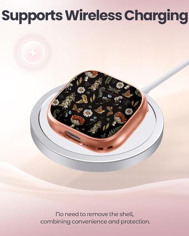 حافظة Coralogo لأجهزة AirPods 4 مع قفل أمان - رسوم متحركة لطيفة للنساء والفتيات بتصميم أنيق على شكل فطر Kawaii Girly Girlish غطاء واقٍ صلب لأجهزة AirPods الجيل الرابع 2024 in Kuwait